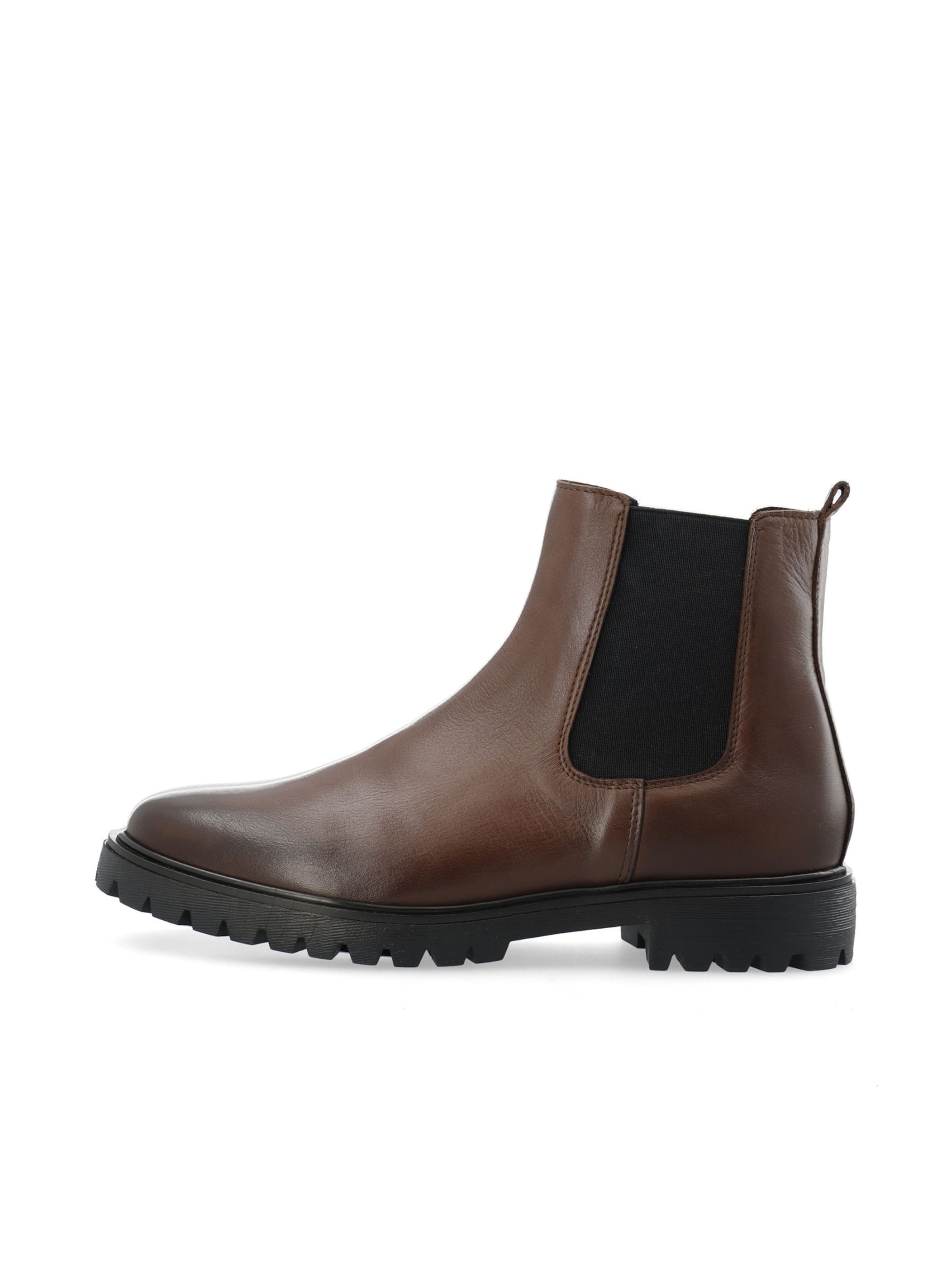 Bianco - Botas Chelsea 'GINA' en marrón: frente