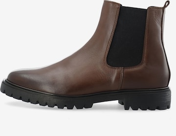 Bianco - Botas Chelsea 'GINA' en marrón: frente