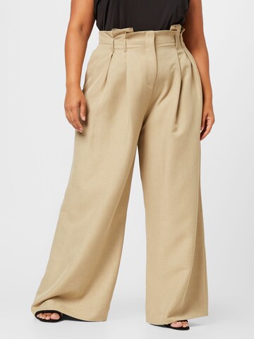 River Island Plus Wide Leg Hose in Grün: predná strana