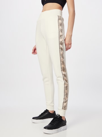 GUESS Tapered Workout Pants 'BRITNEY' in White: front