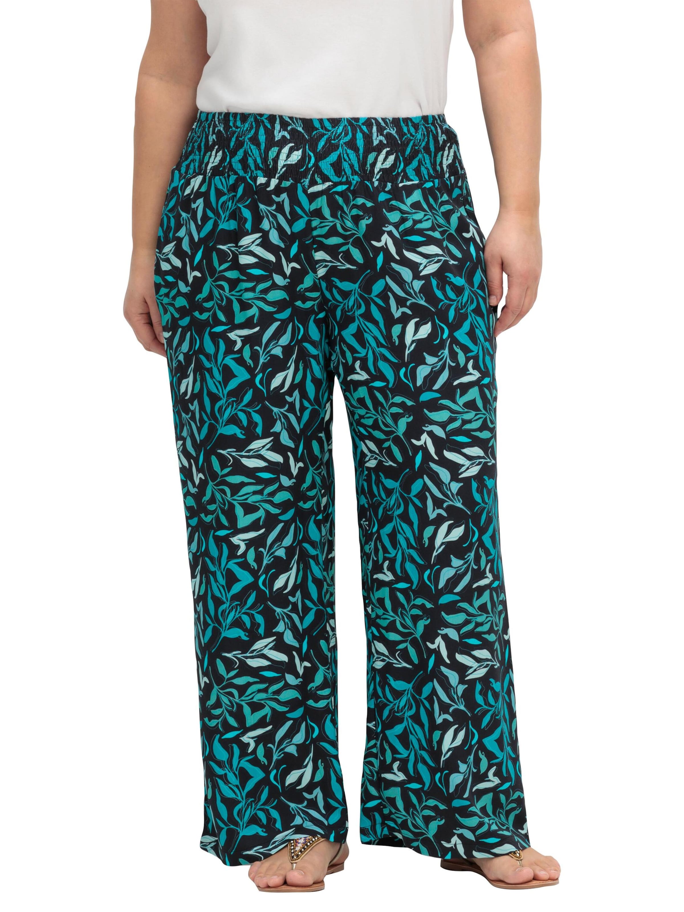 SHEEGO Wide leg Broek in Blauw: voorkant