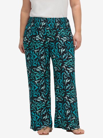 SHEEGO Wide leg Broek in Blauw: voorkant