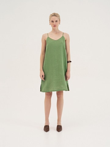AmourLinen - Vestido 'Zoe' en verde: frente