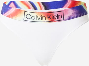 Calvin Klein Underwear Thong in White: front