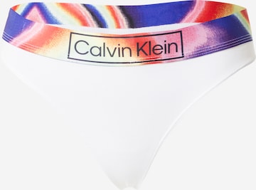 Calvin Klein Underwear Thong 'THONG' in White: front
