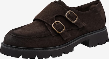 Chaussure à lacets Tamaris en marron : devant