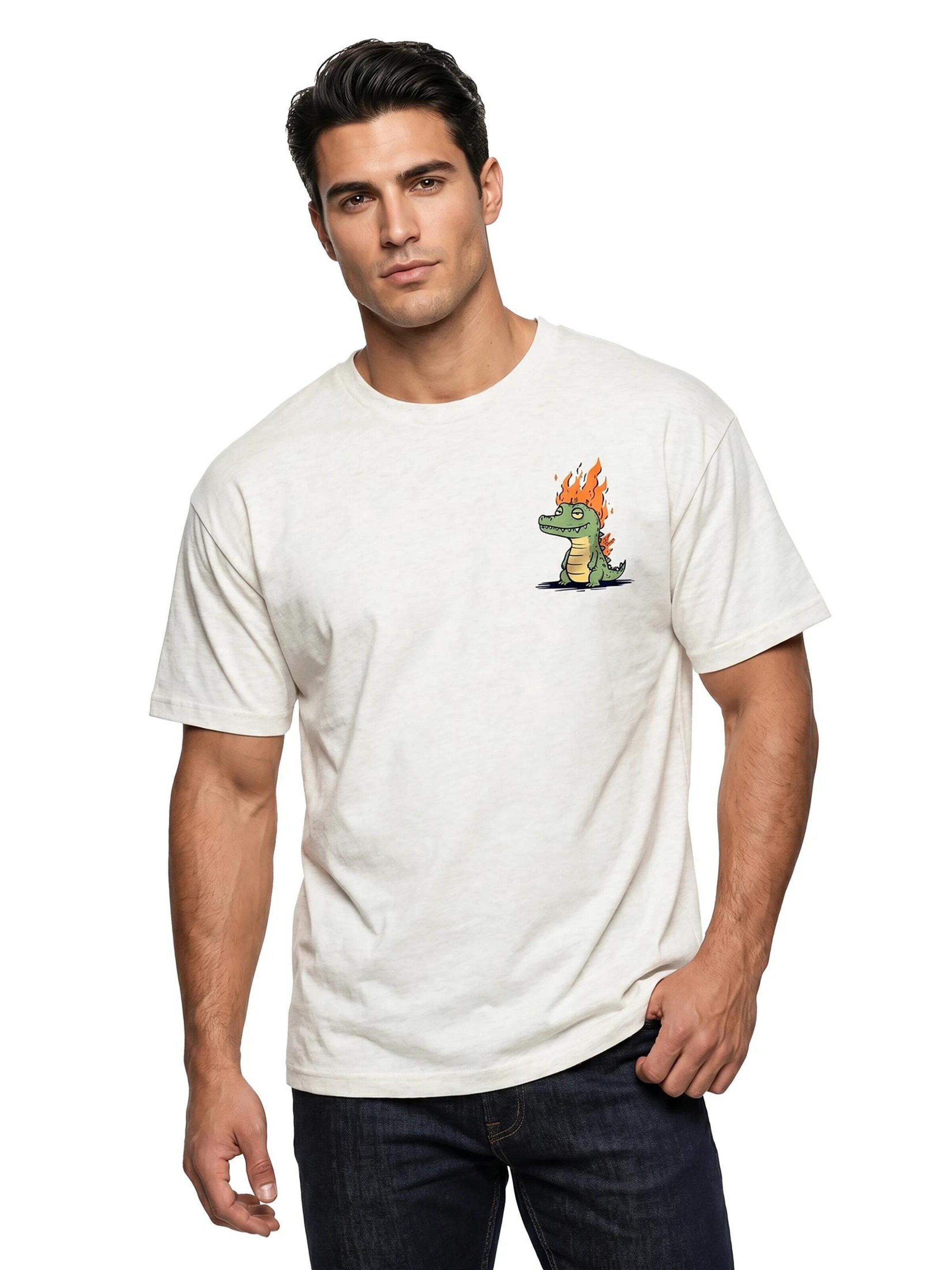 MAKAYA Shirt 'Krokodil' in White
