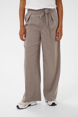 Kaffe Wide Leg Hose 'KAMeril' in Grau: Vorderseite