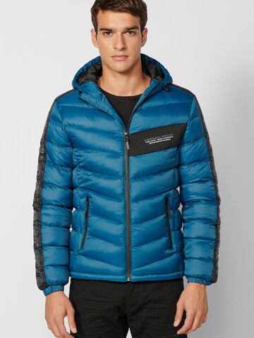 KOROSHI Winter Jacket in Blue: front