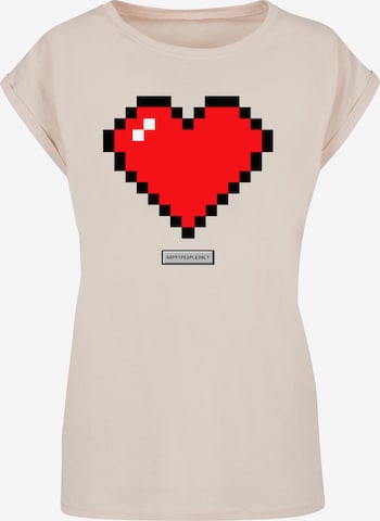 T-shirt F4NT4STIC en beige : devant