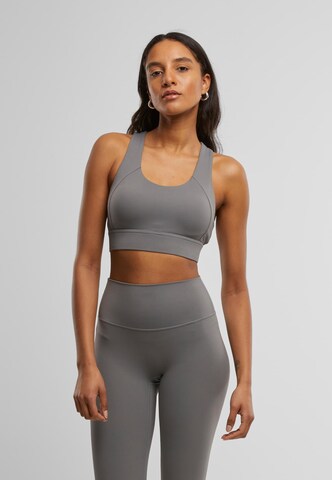 Urban Classics - Bustier Sujetador deportivo en gris: frente