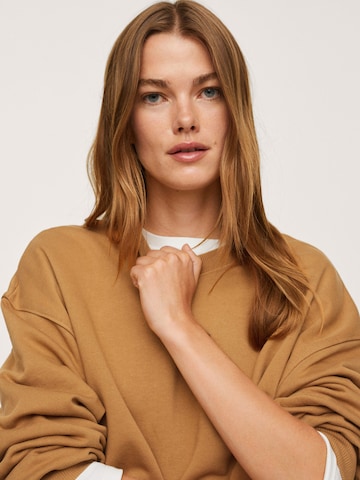 MANGO Sweatshirt 'Polka' i brun