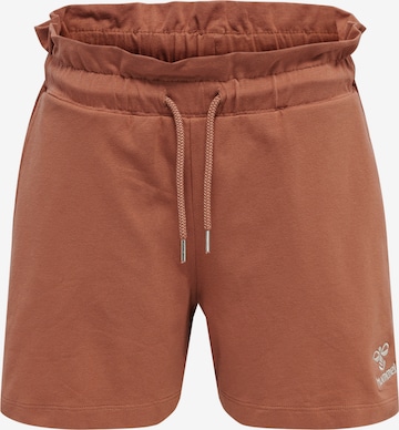 Hummel Loose fit Pants in Brown: front