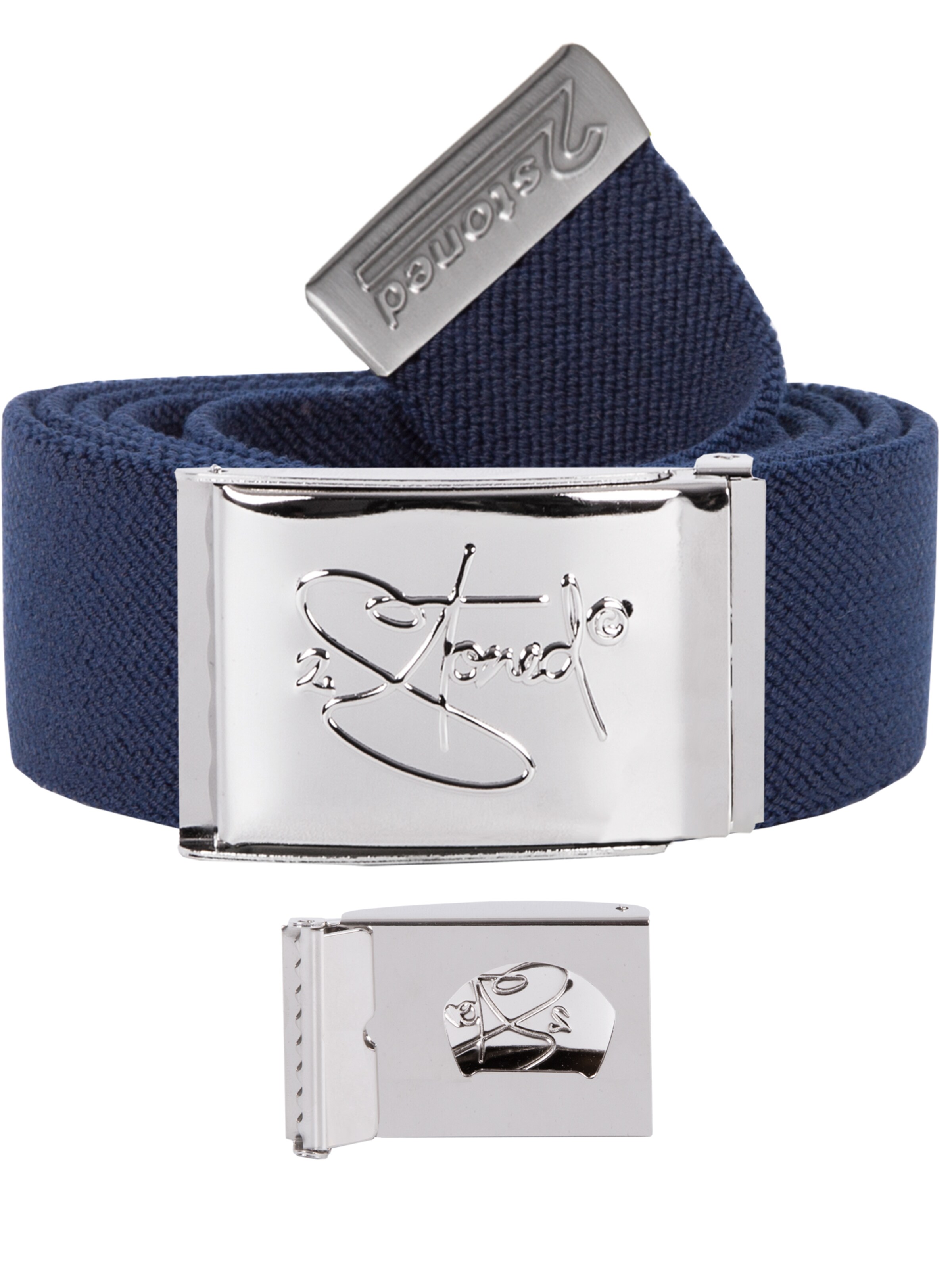 2Stoned Belt 'Bottle-Opener' in Blue: front