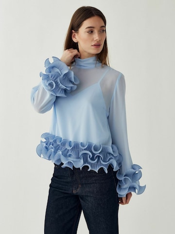 Tricou ' N-Latanietta ' de la Noella pe albastru: față