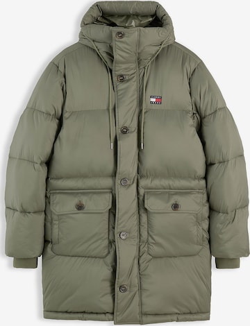zaļš Tommy Jeans Starpsezonu parka: no priekšpuses
