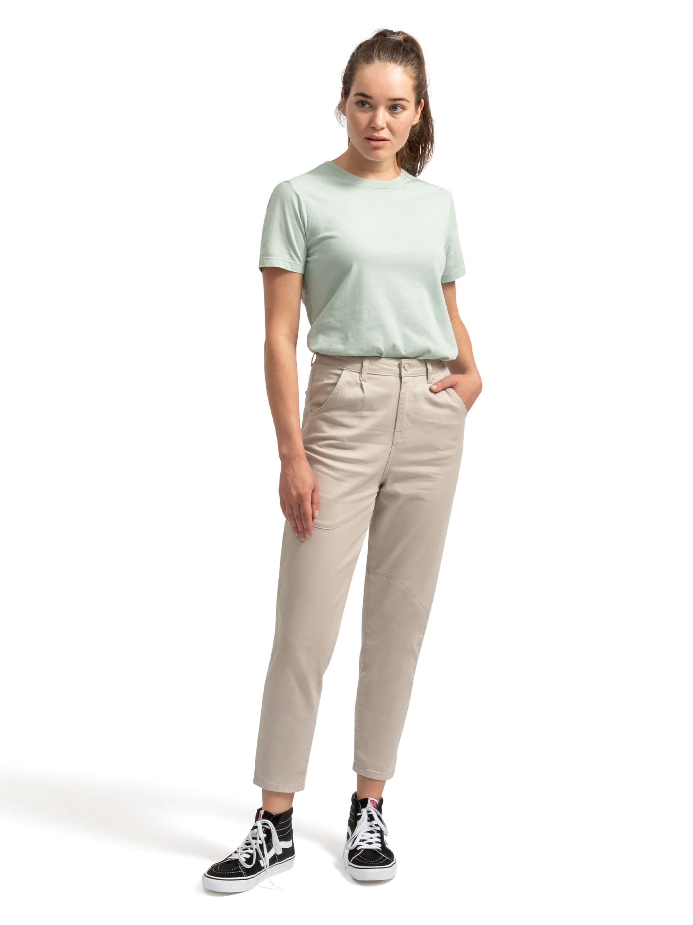 Kaft Regular Bandplooibroek 'Panoes' in Beige