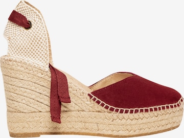 Alhamas Sandals 'Alpargata Cuña' in Red: front