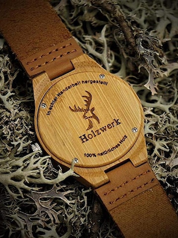 Holzwerk - Reloj analógico 'MY BEE' en marrón