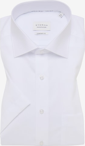 ETERNA Comfort fit Button Up Shirt in White