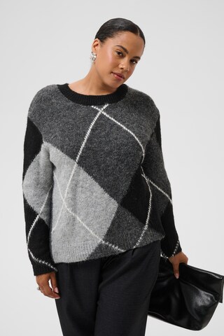 Pull-over 'Kit' KAFFE CURVE en gris : devant