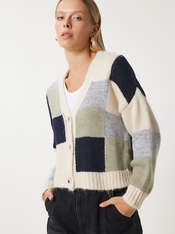 Happiness İstanbul Gebreid vest in Beige: voorkant