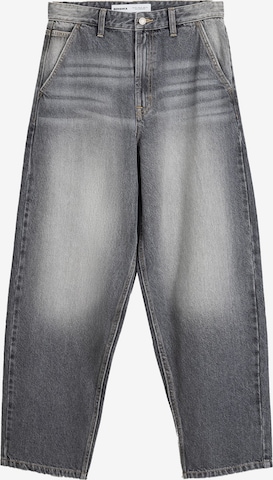 Bershka Zvonové kalhoty Džíny – šedá: přední strana