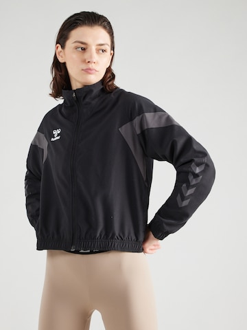 Hummel Спортивная куртка 'TRAVEL' в Черный: спереди