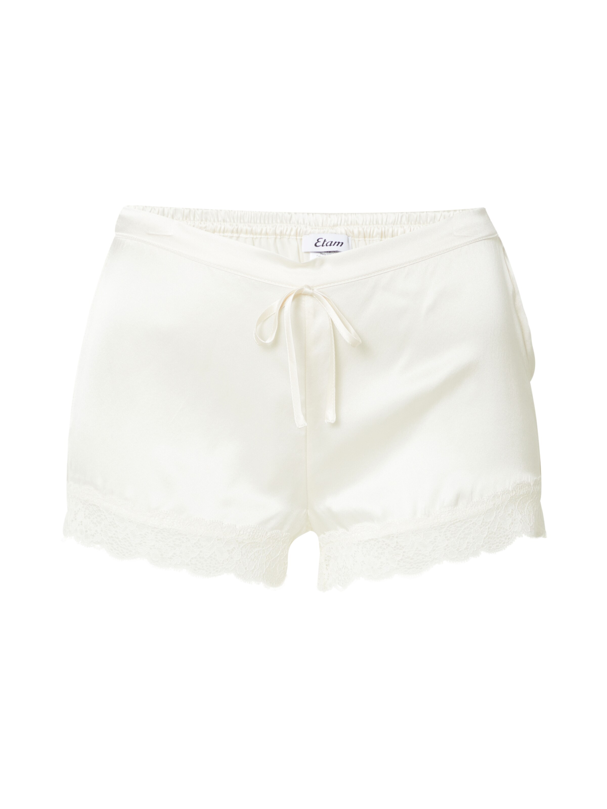 ETAM Pyjamashorts 'Milky' in Weiß: Vorderseite