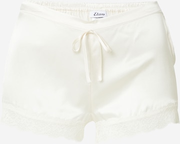 Pantalon de pyjama 'MILKY' ETAM en blanc : devant