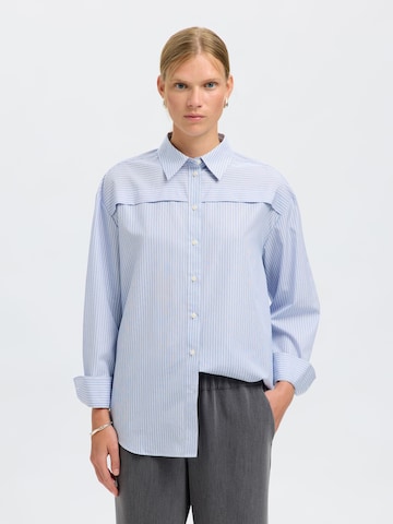 SELECTED - Blusa en azul: frente