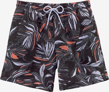 s.Oliver Board Shorts in Black: front