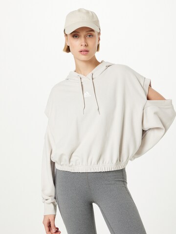 ADIDAS SPORTSWEAR - Sweatshirt de desporto 'Hyperglam' em cinzento: frente