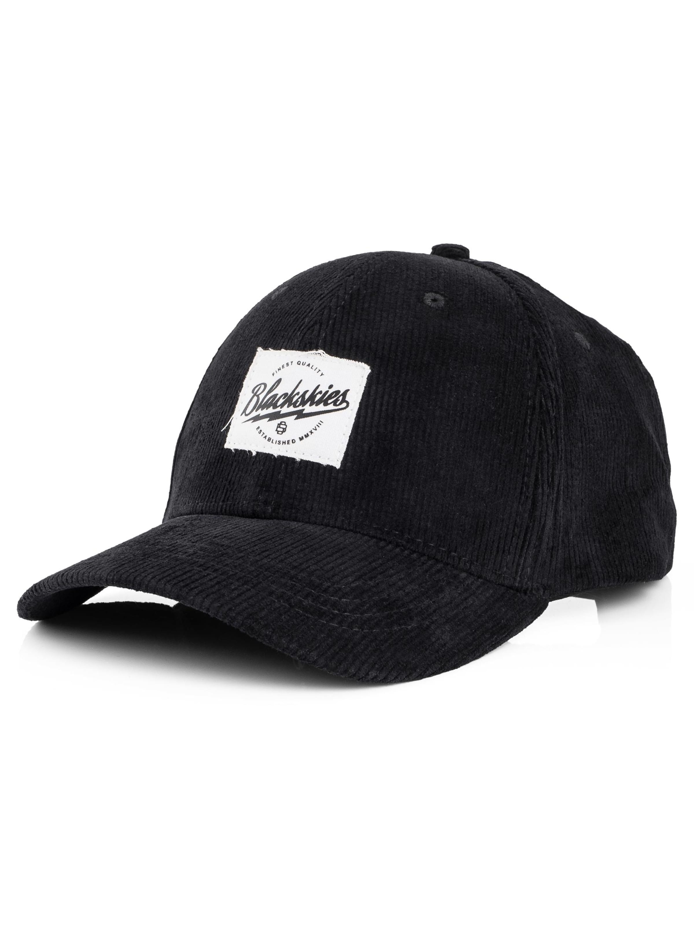Blackskies Cap 'Cord' in Black: front