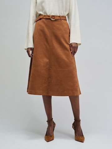 Salsa Jeans Skirt in Brown: front