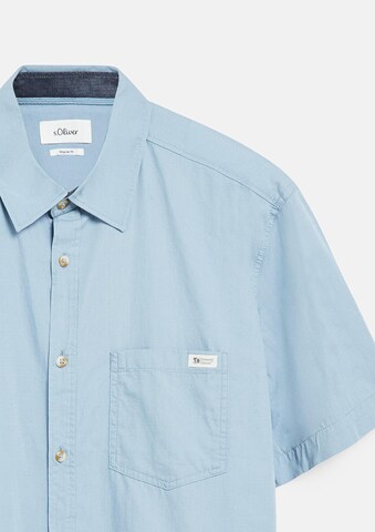 s.Oliver Regular fit Button Up Shirt in Blue