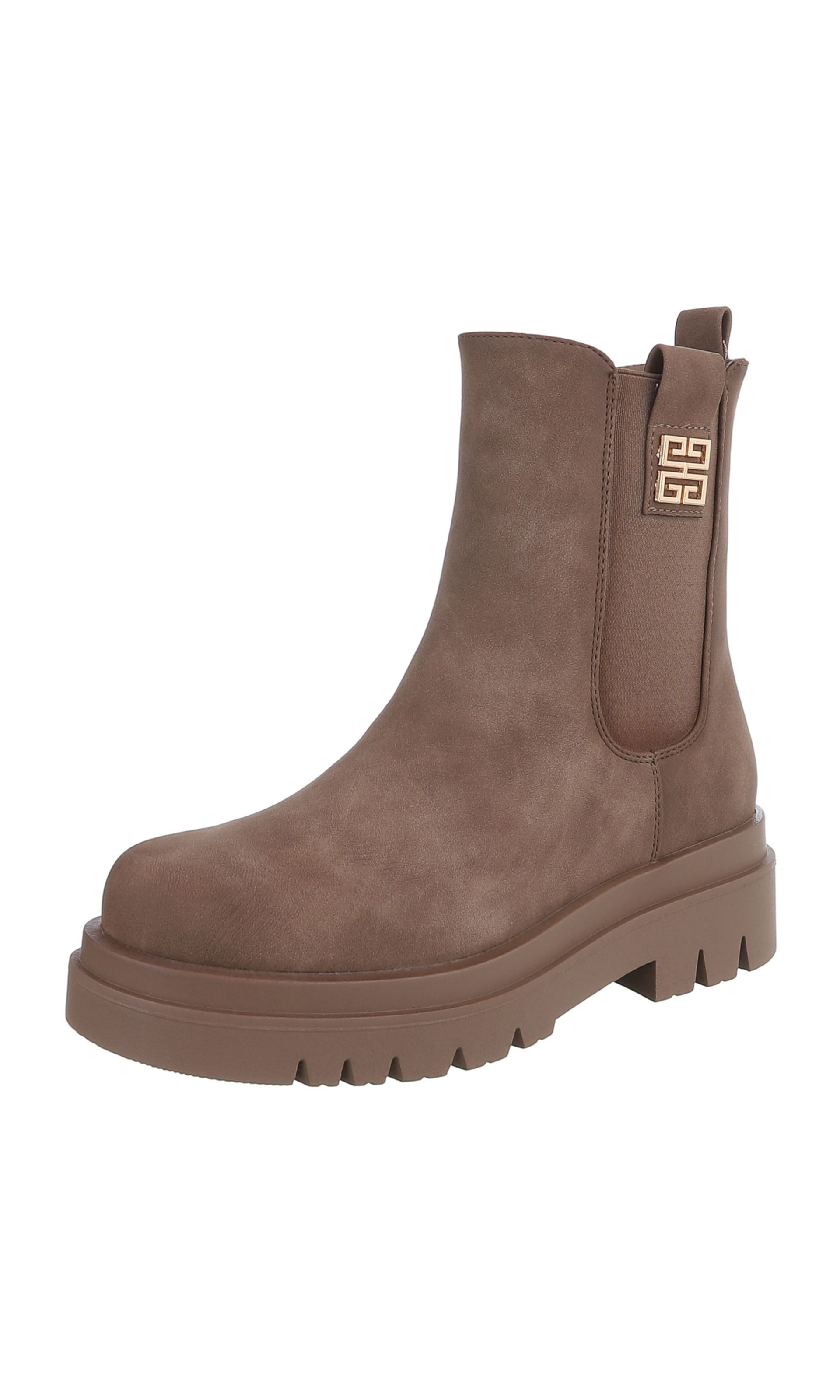 Ital-Design Stiefelette in Braun: Vorderseite
