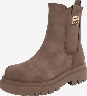 Ital-Design Ankle Boots in Brown: front