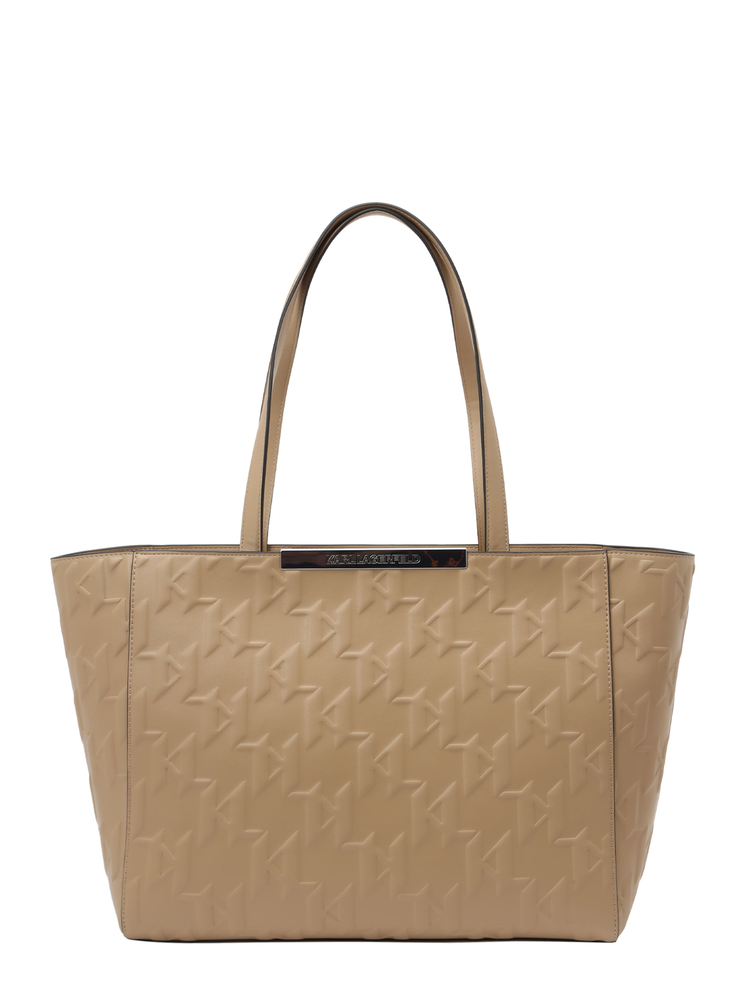 Karl Lagerfeld "Чанта тип ""Shopper""" 'ARCHIVE BARRE' в кафяво: отпред