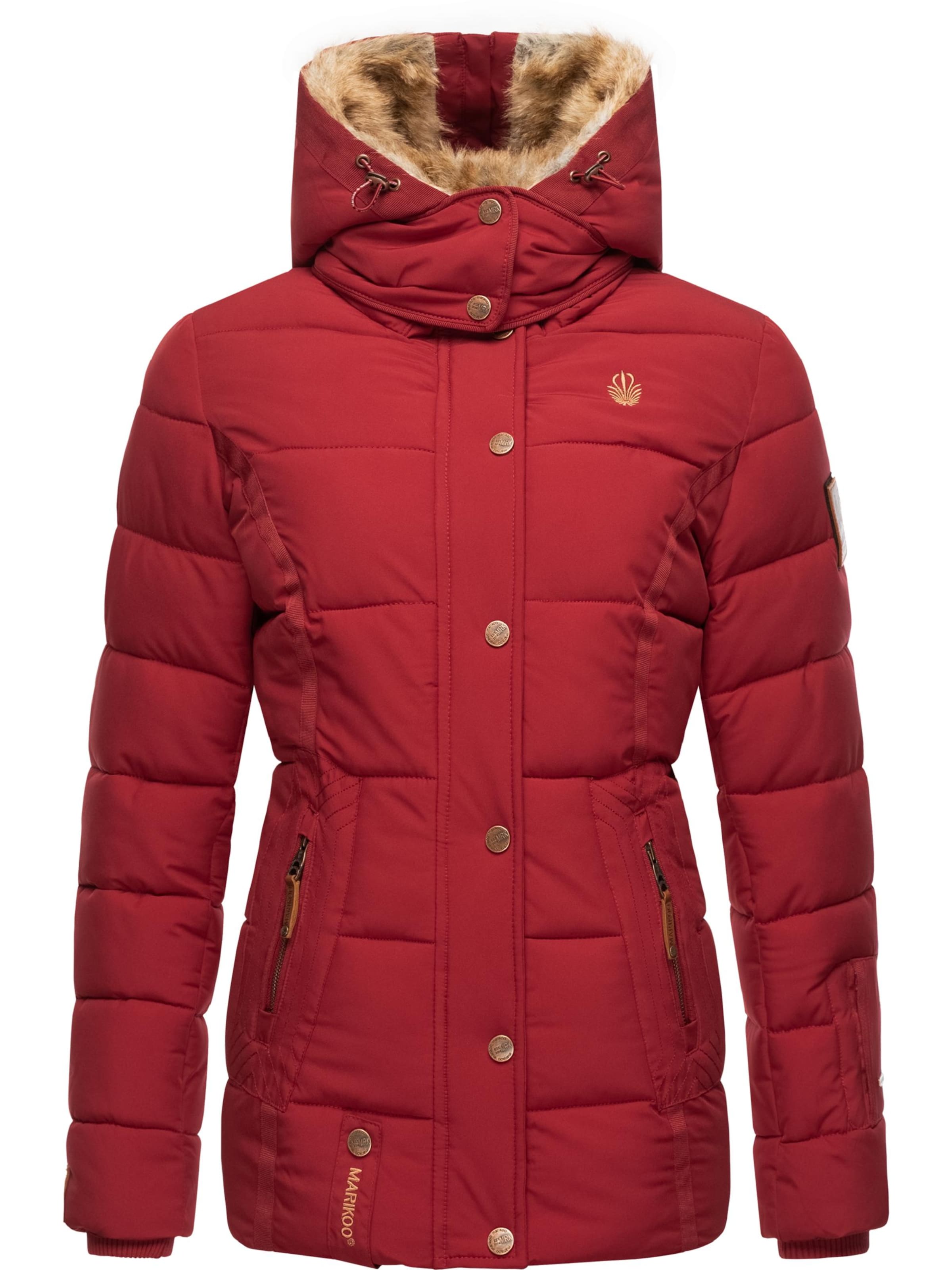 MARIKOO Winter jacket 'Nekoo' in Red: front