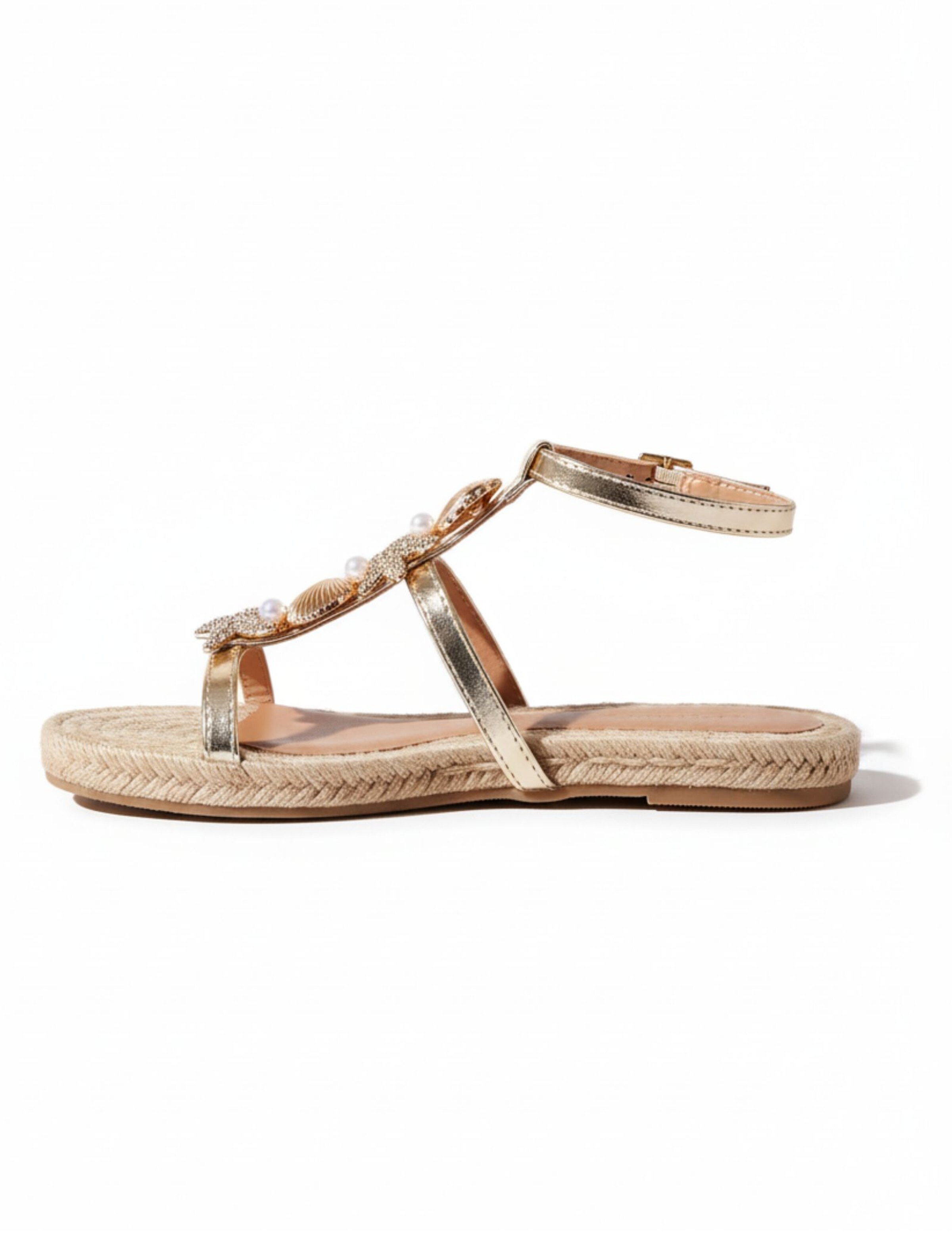 Sandales 'Starfish Espadrille' South Beach en or : devant