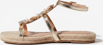 Sandalo 'Starfish Espadrille' di South Beach in oro: frontale