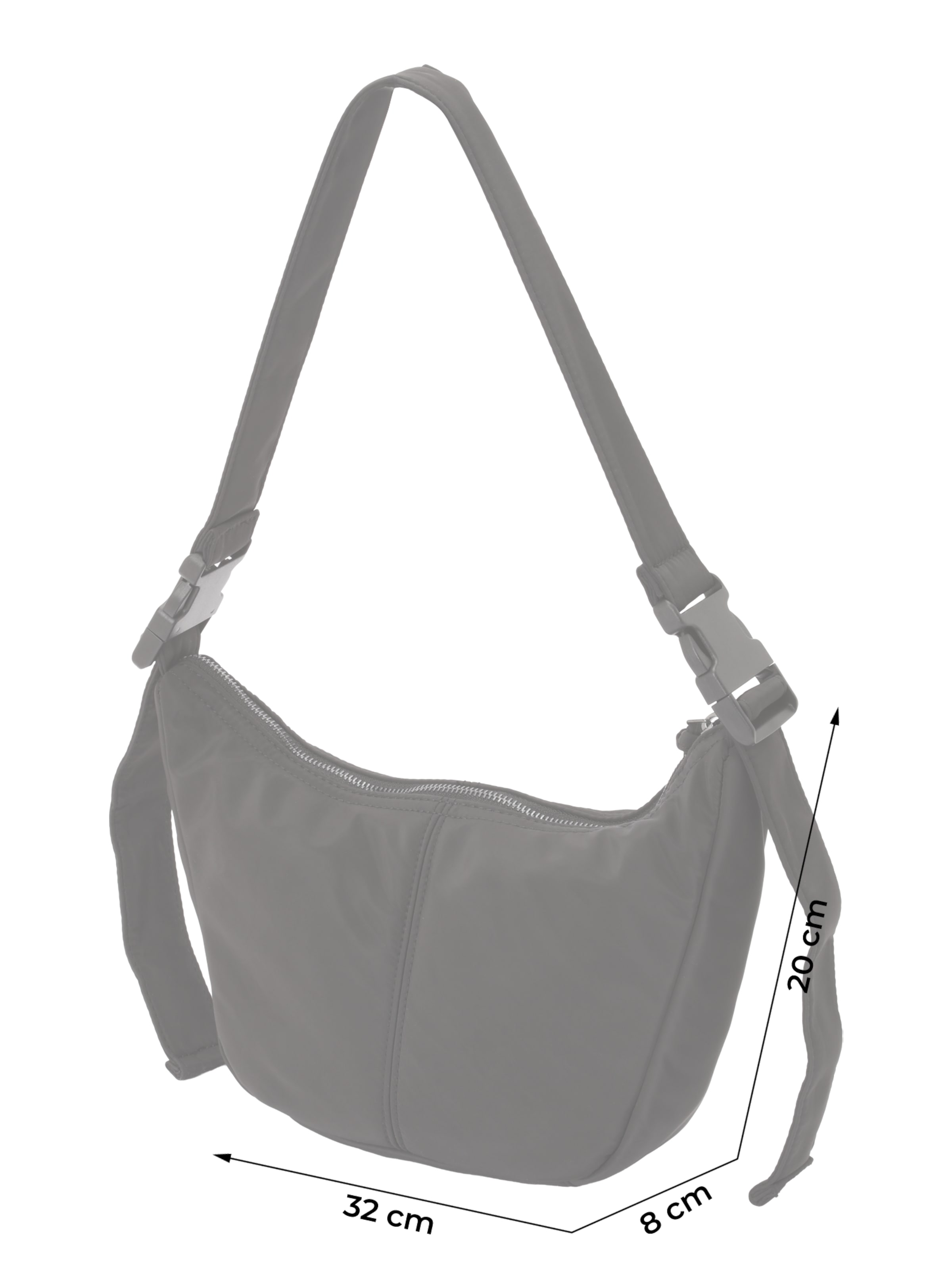 TOPSHOP Torba na ramię 'CARRIE' w kolorze czarny