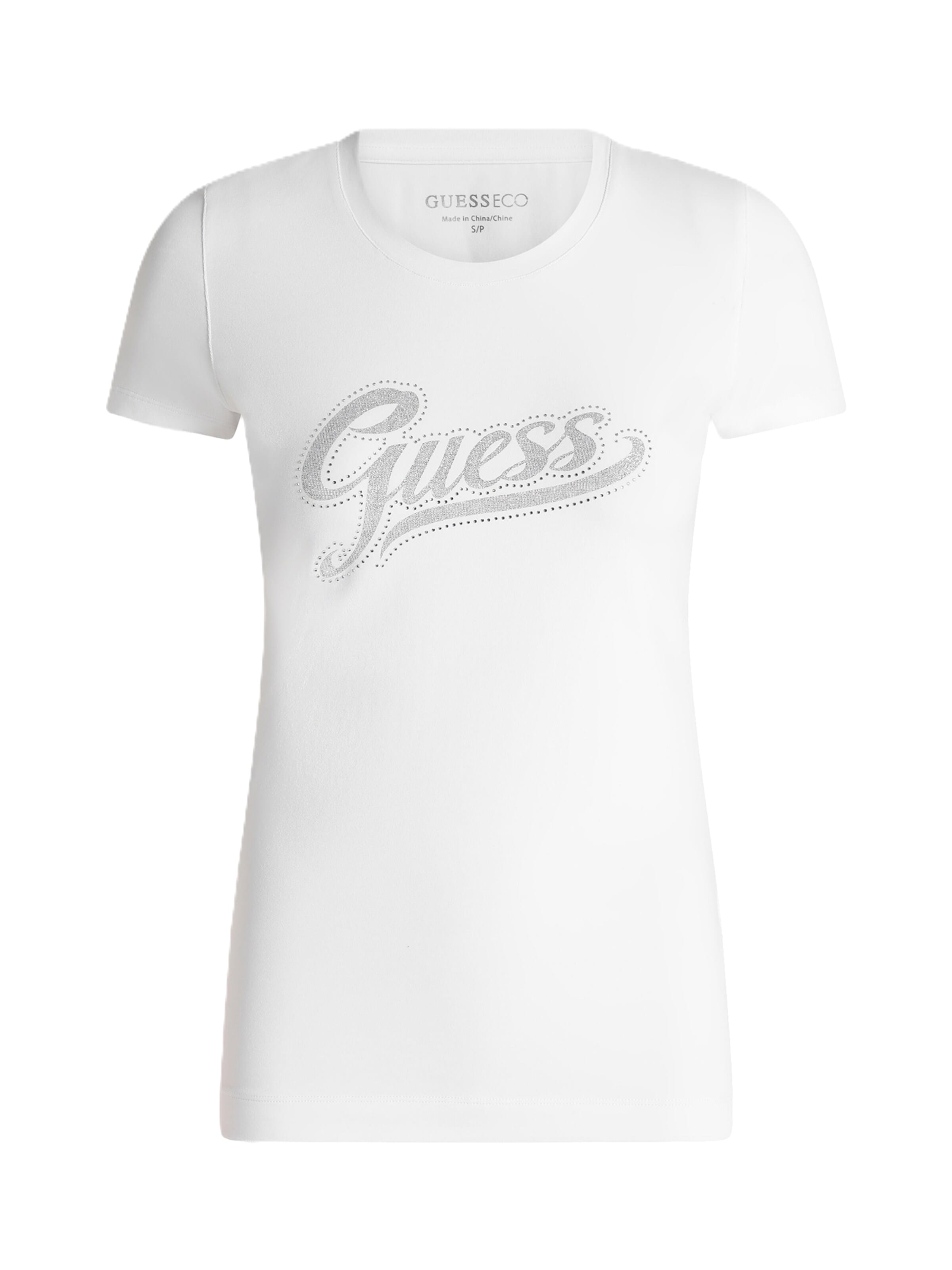 Tricou de la GUESS pe alb: față