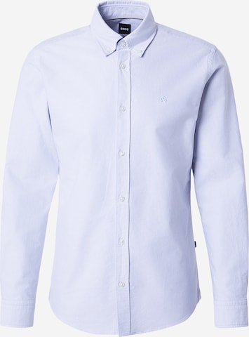 BOSS Slim Fit Businesspaita 'H-ROAN' värissä lila: etupuoli