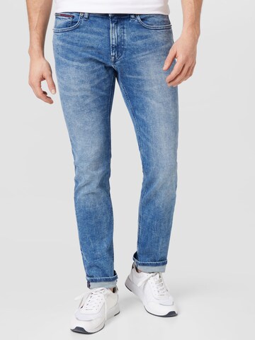 Tommy Jeans Slimfit Jeans 'Scanton' in Blauw: voorkant