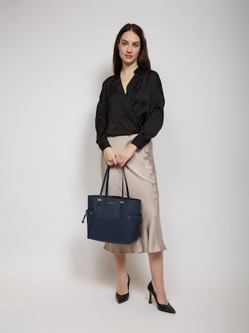 Borsa a mano 'Voyager Large East-West Tote' di Michael Kors in blu