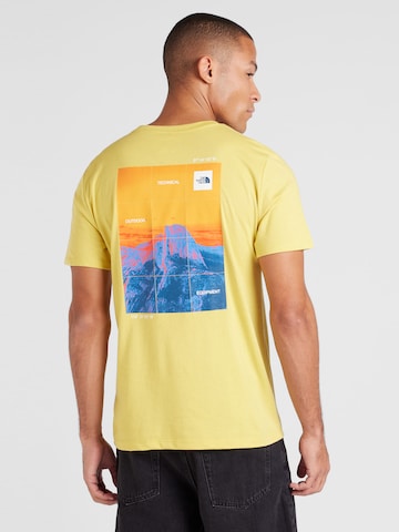 T-Shirt fonctionnel 'FOUNDATION HEATGRAPHIC' THE NORTH FACE en jaune : devant