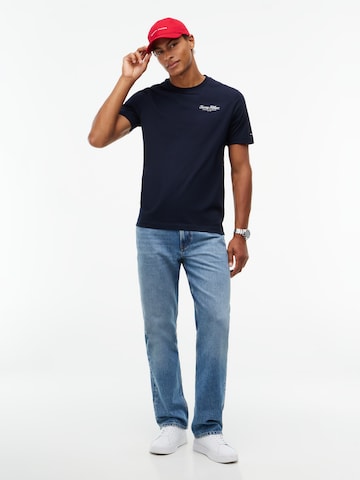 TOMMY HILFIGER Tričko 'BRAND LOVE' – modrá: přední strana