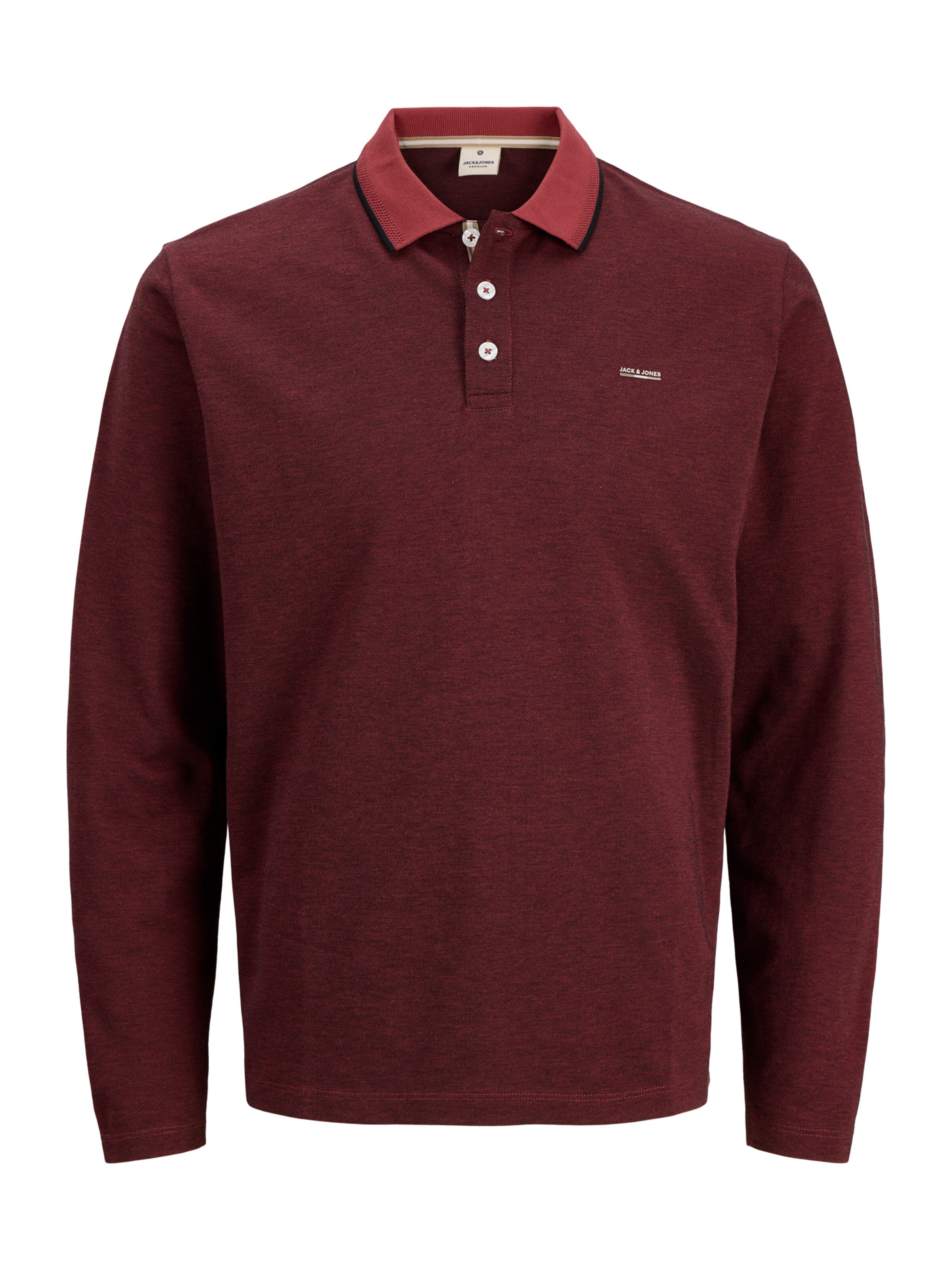 JACK & JONES Póló 'JPRBLUALVES' - piros: elől